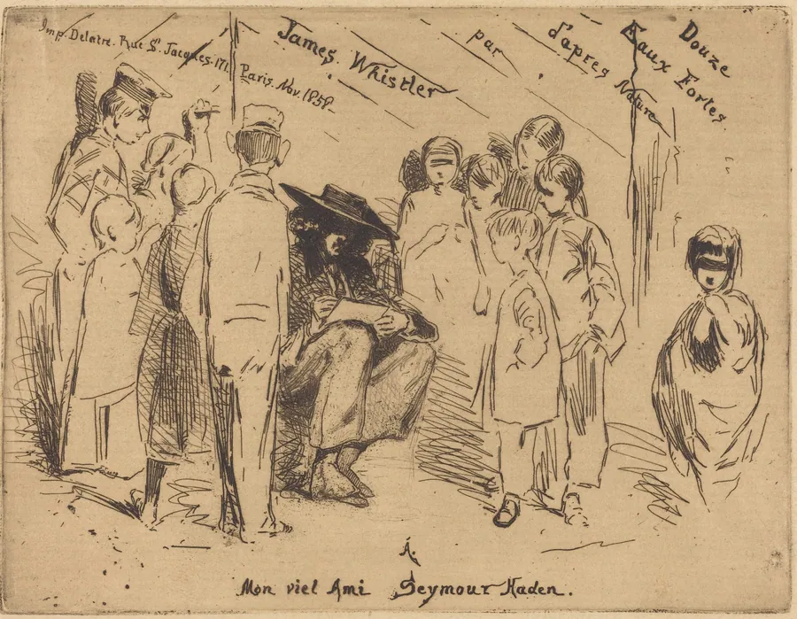 The Title Page for "Douze Eaux Fortes d'après Nature" by James McNeill Whistler