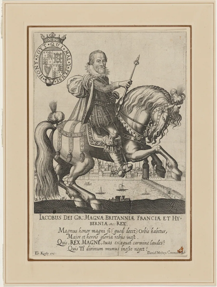 James I on Horseback by Unknown 19th Century