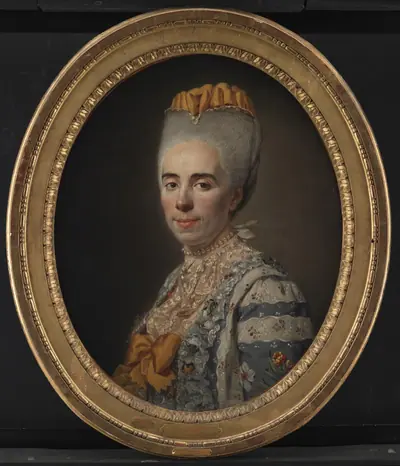 Portræt af Mme Antoinette-Louise Issard-Lacour, gift med Ch. A. Bourlet de Vauxelles