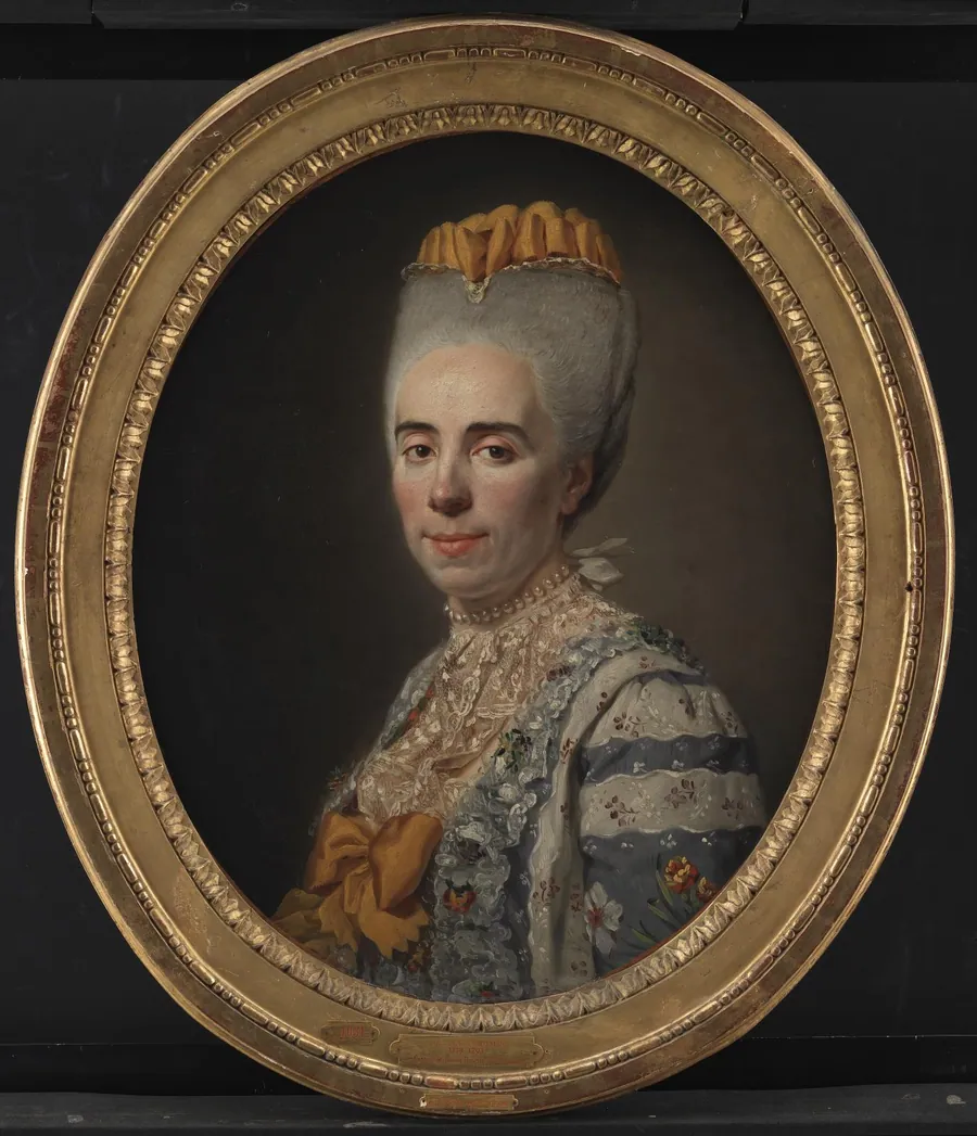 Portræt af Mme Antoinette-Louise Issard-Lacour, gift med Ch. A. Bourlet de Vauxelles by Alexander Roslin