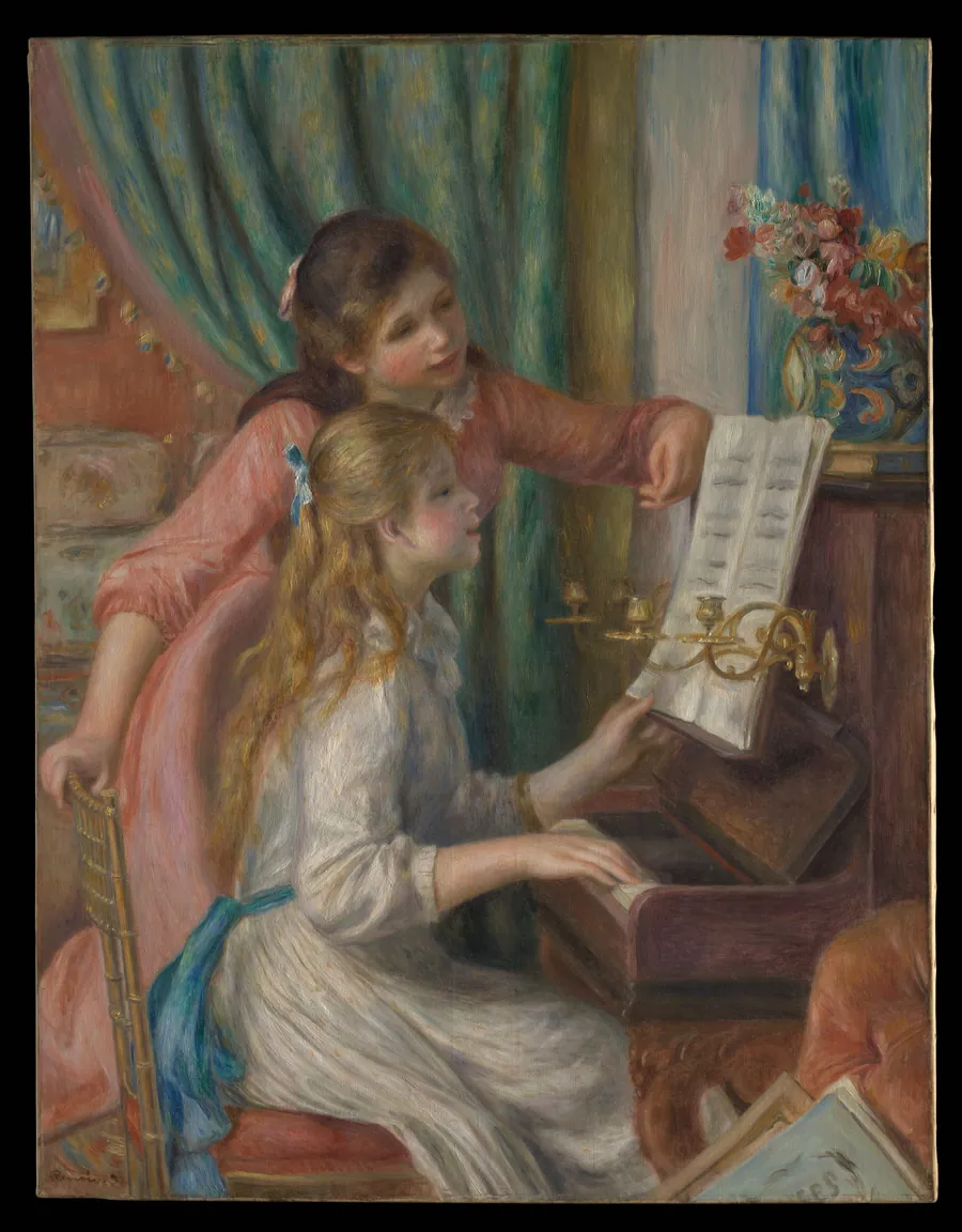 Two Young Girls at the Piano by Auguste Renoir
