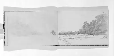 View of Field and Tress (from Sketchbook VII)