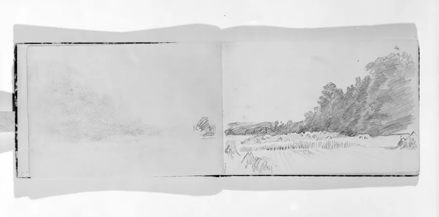 View of Field and Tress (from Sketchbook VII) by William Trost Richards