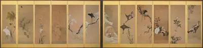 Birds, Animals, and Plants Representing the Twelve Months