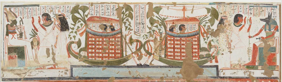 Userhat and Wife Visit Abydos, Tomb of Userhat by Norman de Garis Davies