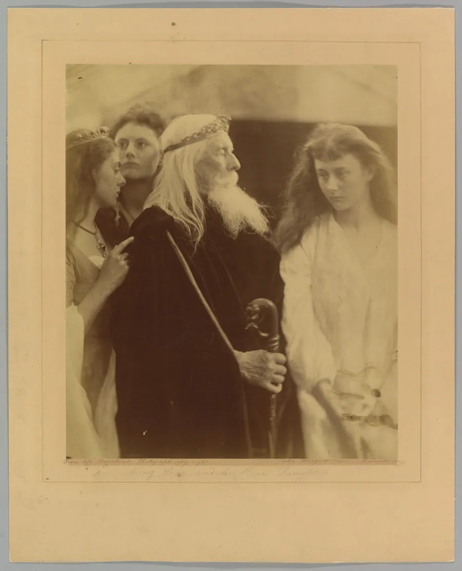 King Lear Alotting His Kingdom to His Three Daughters by Julia Margaret Cameron
