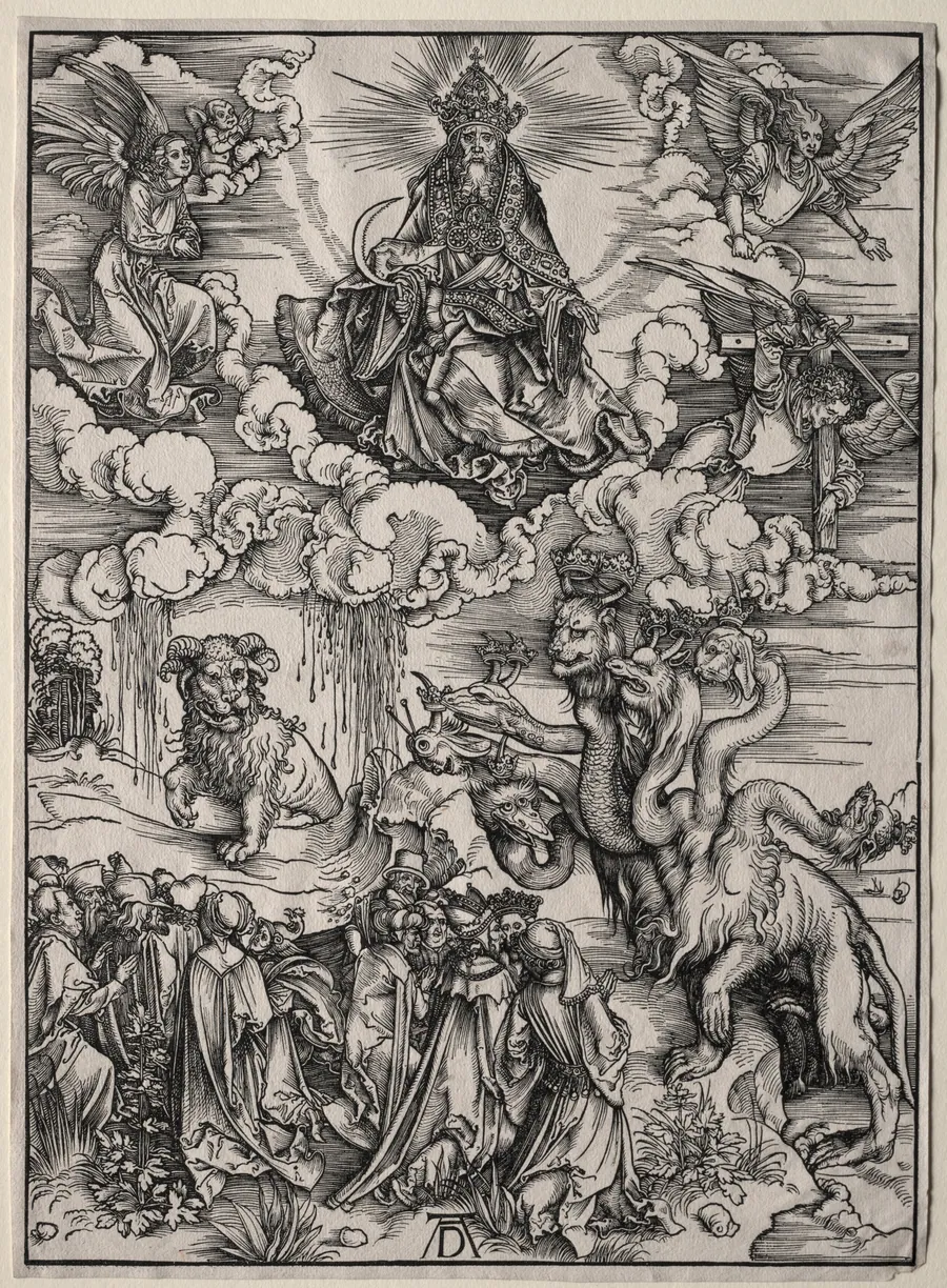The Beast with Seven Heads and the Beast with Lamb's Horns by Albrecht Dürer