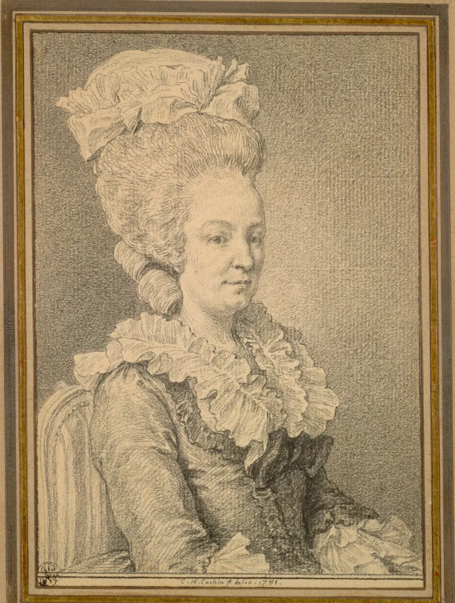 Half-length Portrait of a Seated Woman by Charles-Nicolas Cochin