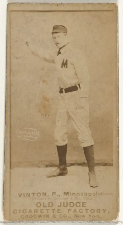 William Miller "Bill" Vinton, Pitcher, Minneapolis, from the Old Judge series (N172) for Old Judge Cigarettes