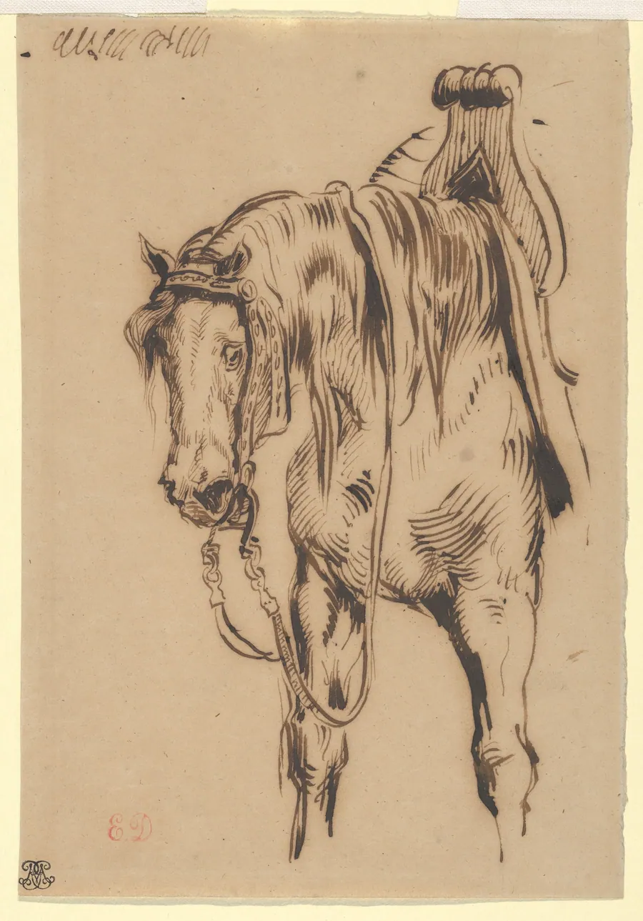 Goetz van Berlichingen's Horse by Eugène Delacroix