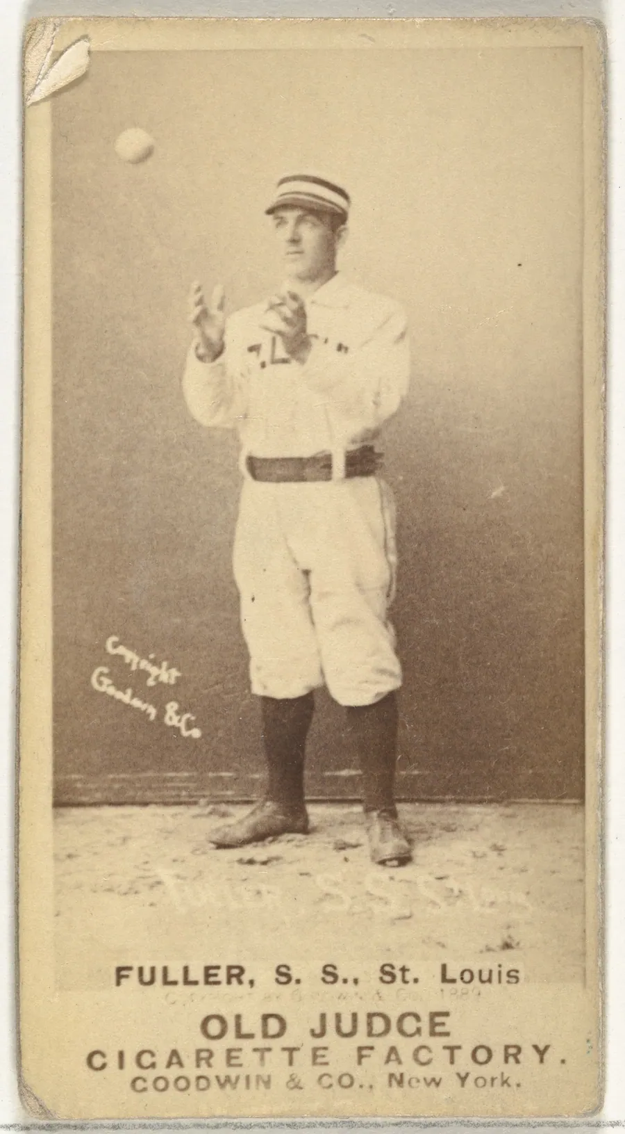 William Benjamin "Shorty" Fuller, Shortstop, St. Louis Browns, from the Old Judge series (N172) for Old Judge Cigarettes by Goodwin & Company
