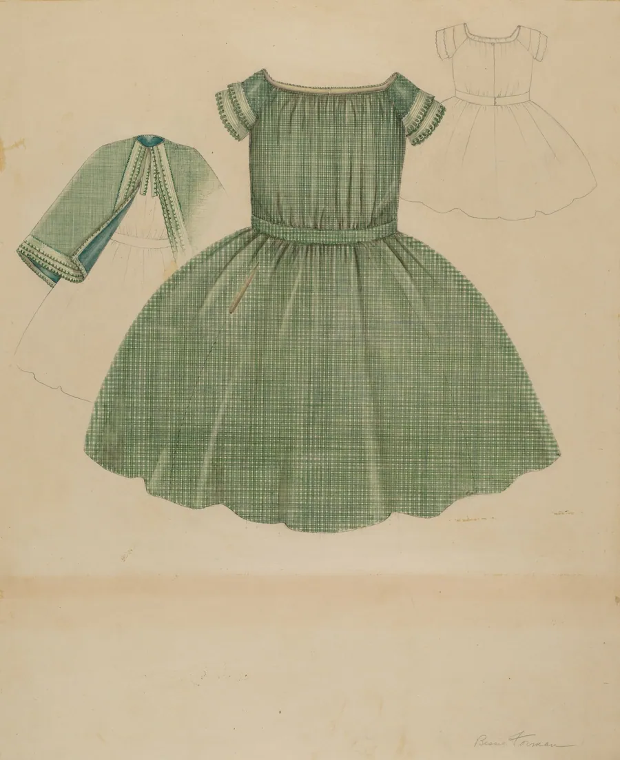 Child's Dress and Cape by Bessie Forman