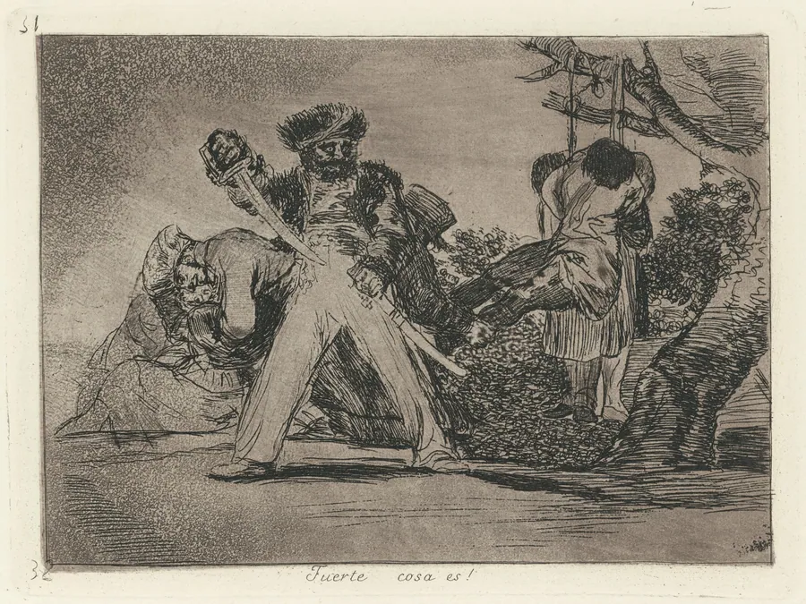 Fuerte cosa es! (That's Tough!) by Francisco Goya