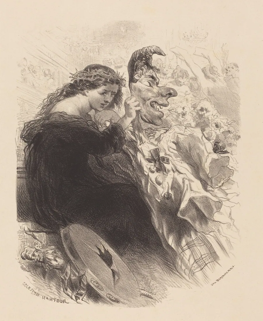 The Woman Behind the Mask by Célestin Nanteuil