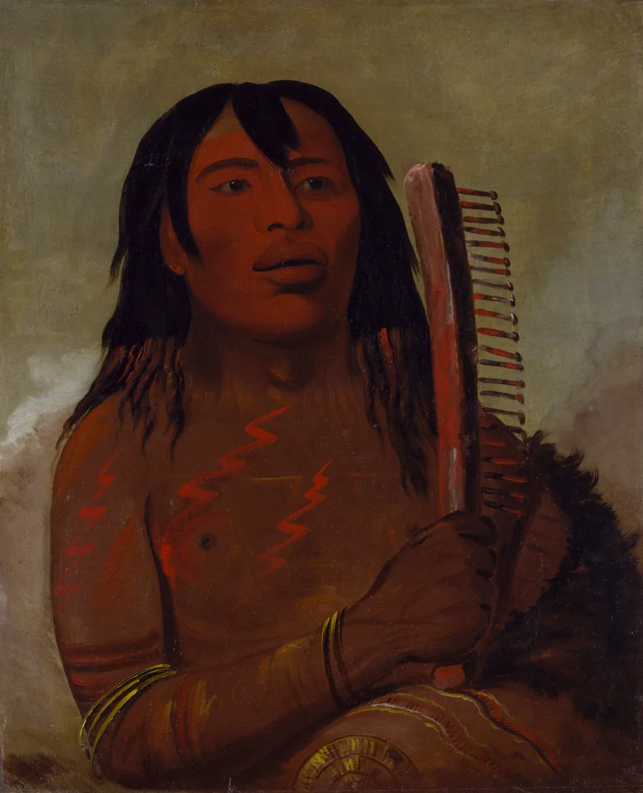 Tcha-dés-sa-ko-máh-pee, Bear's Child by George Catlin, born Wilkes-Barre, PA 1796-died Jersey City, NJ 1872