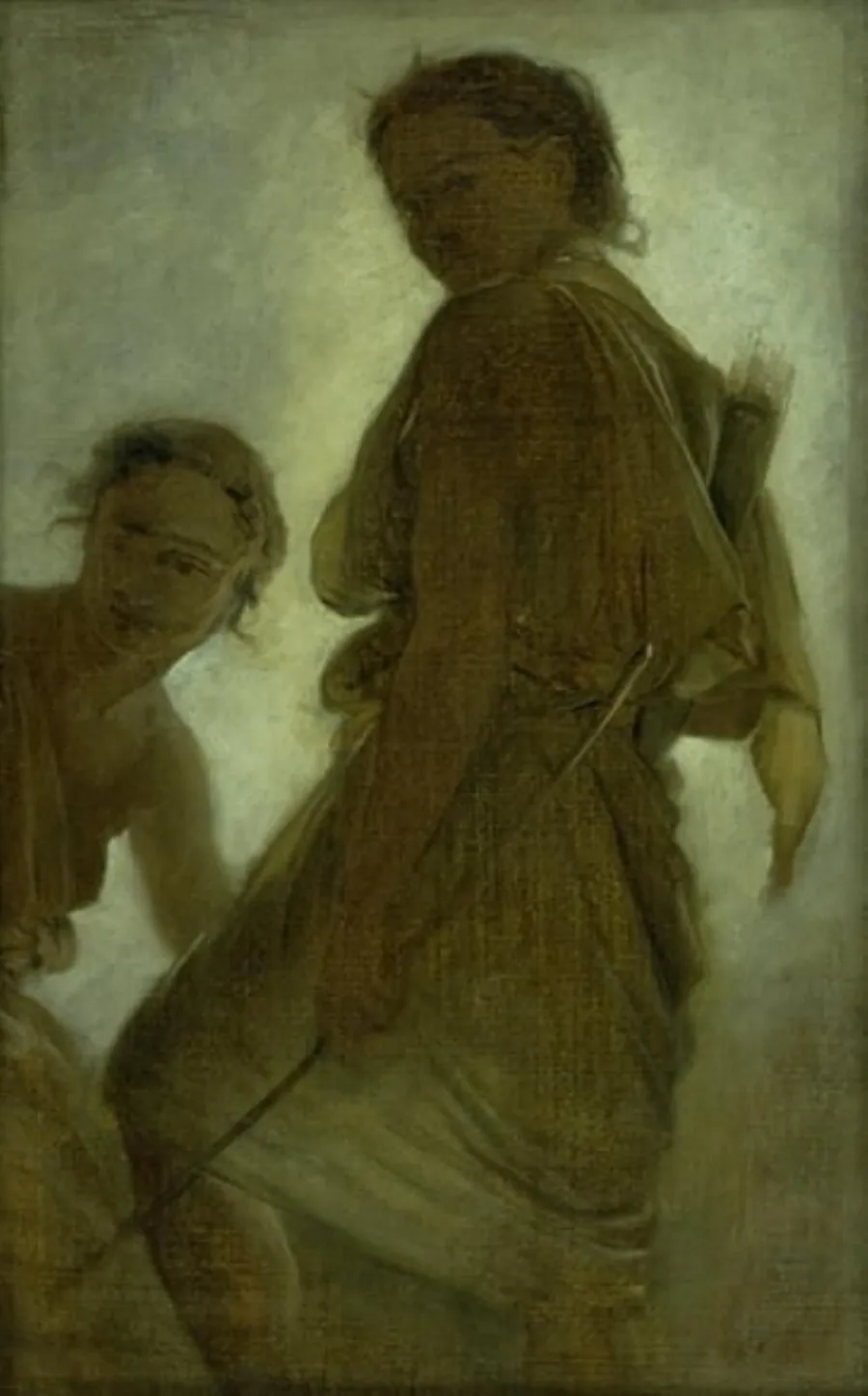 Diana med en af sine nymfer by L.A. Schou