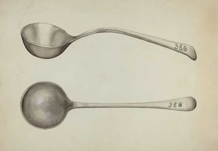 Silver Soup Ladle by John R. Towers