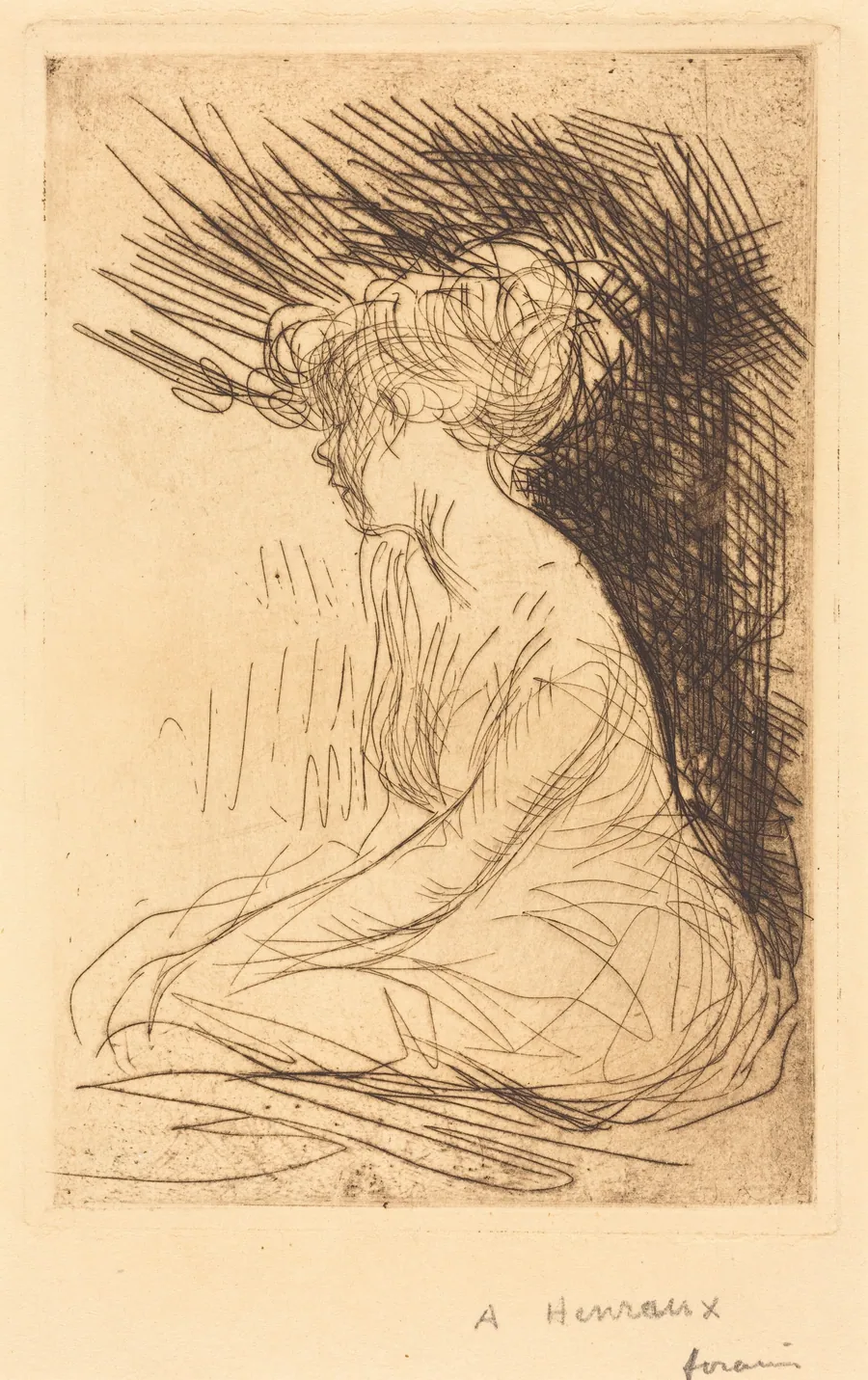 Femme assise de profil (Woman Seated in Profile) by Jean-Louis Forain
