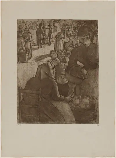 Vegetable Market at Pontoise (Marché aux légumes á Pontoise)