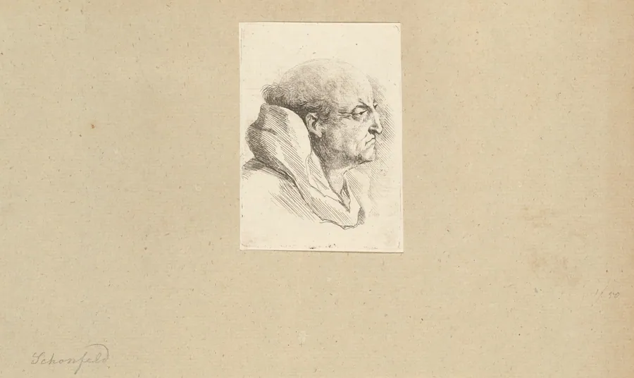 Bust of a Monk by Johann Heinrich Schönfeld