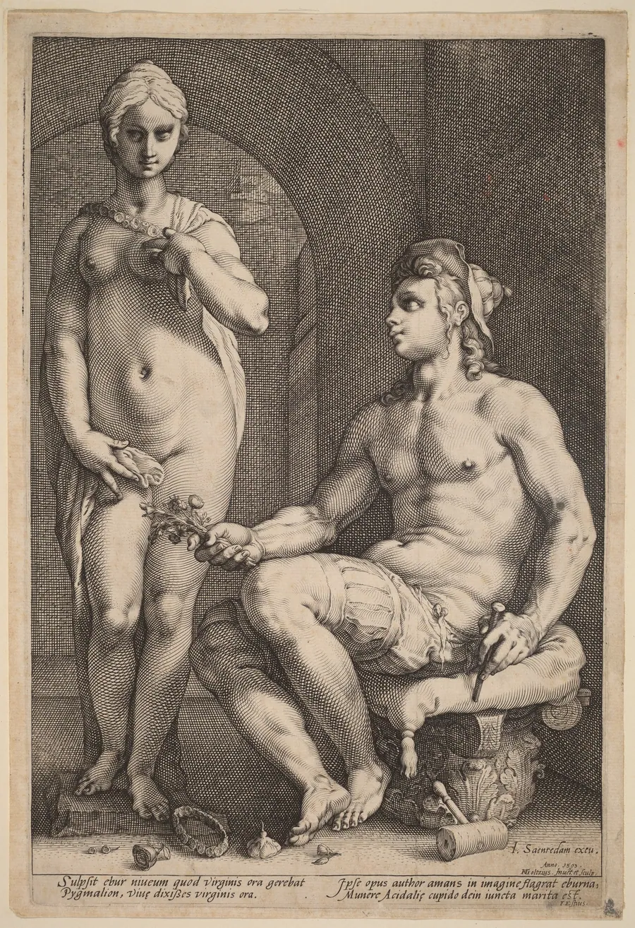 Pygmalion and Galatea by Hendrick Goltzius