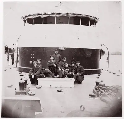 [Crew of U.S. Monitor "Saugus"].  Brady album, p. 172