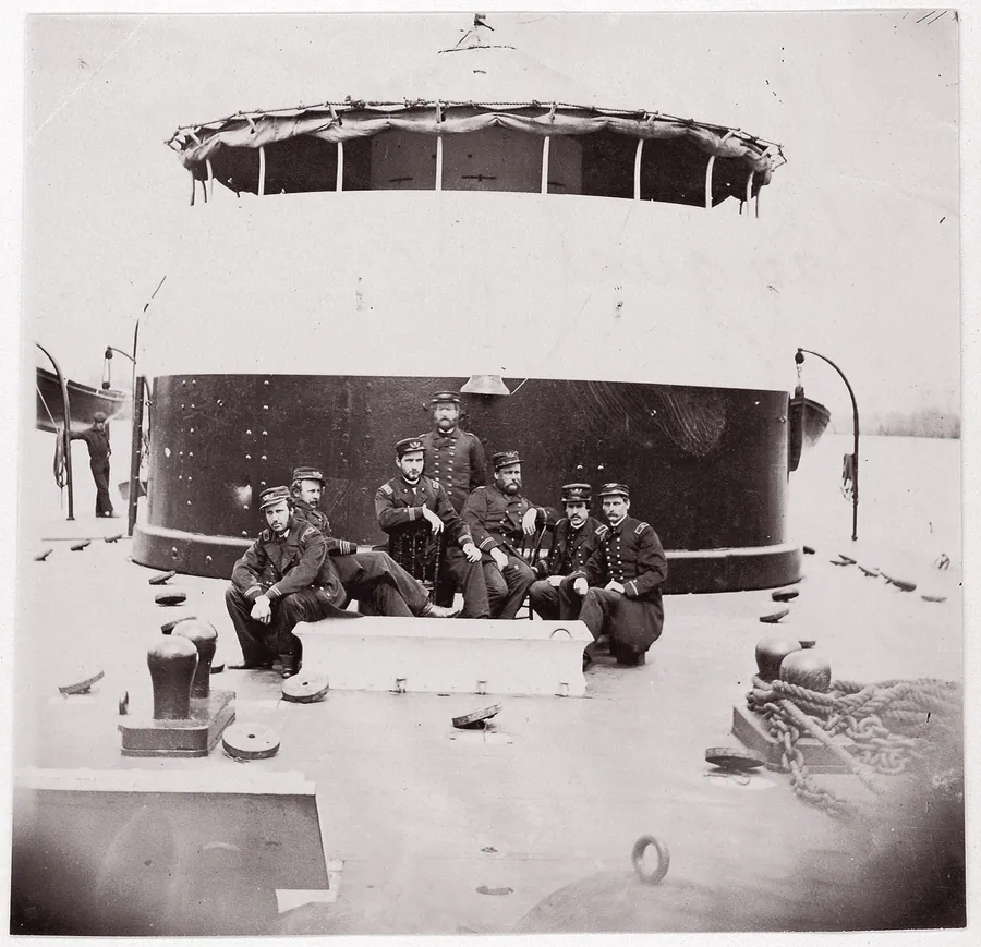 [Crew of U.S. Monitor "Saugus"].  Brady album, p. 172 by Mathew B. Brady