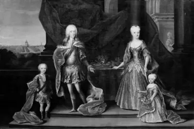 Kong Christian VI med familie