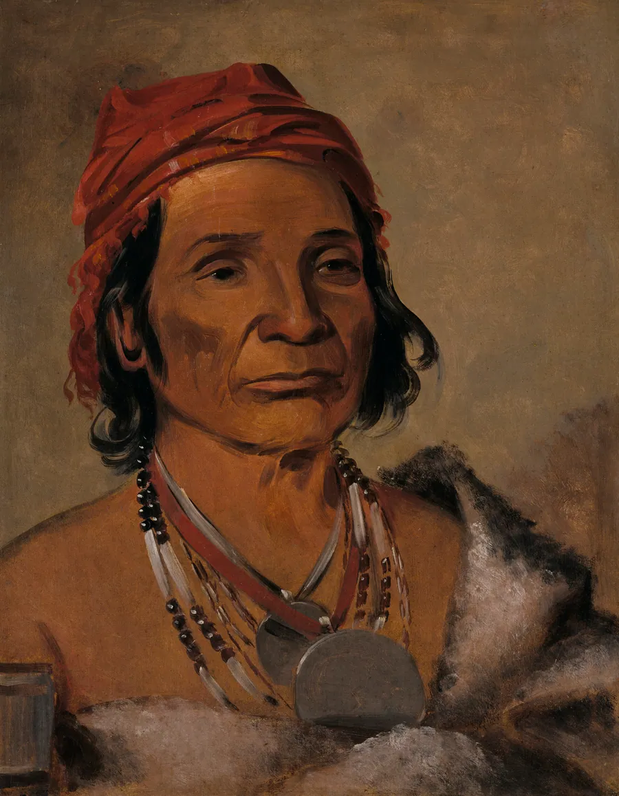 Deep Lake, an Old Chief by George Catlin, born Wilkes-Barre, PA 1796-died Jersey City, NJ 1872