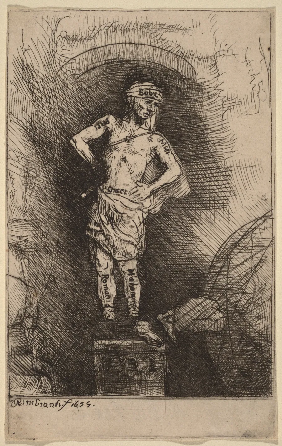 The Image Seen by Nebuchadnezzar by Rembrandt van Rijn