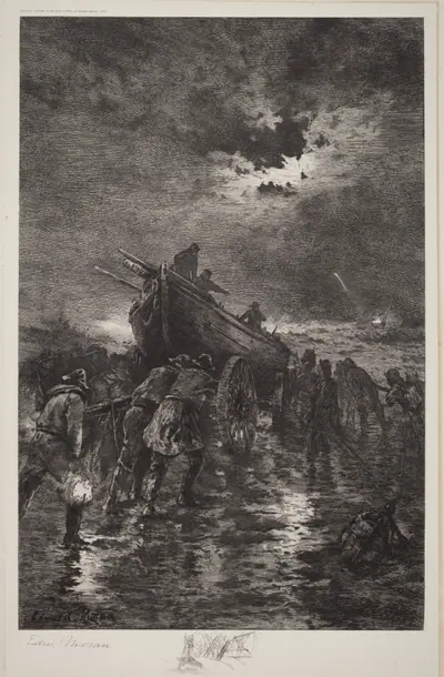 Untitled (Launching a Dory/To the Rescue/Shipwreck)