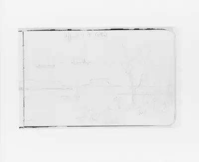 Bay Scene; Sketches of Two Boats (from Sketchbook)