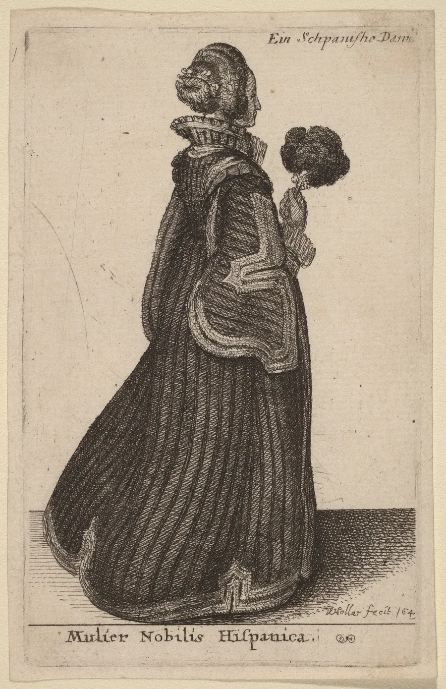 Mulier Nobilis Hispanica (Spanish Noblewoman) by Wenceslaus Hollar