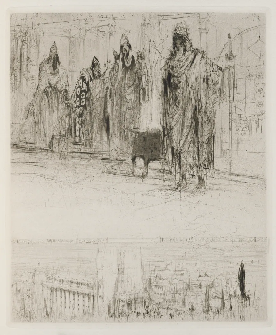 Herodias: Page 13, The tetrarch was awaited by several Galileans, the master of scribes, the chief of the land steward, the manager of the salt mines, and a Jew from Babylon commanding his troops on horse by William Walcot