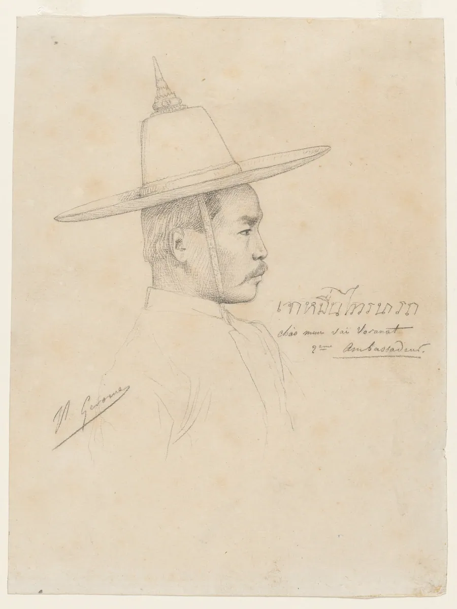 Study for "The Reception of the Siamese Ambassadors at Fontainebleau" by Jean-Léon Gérôme