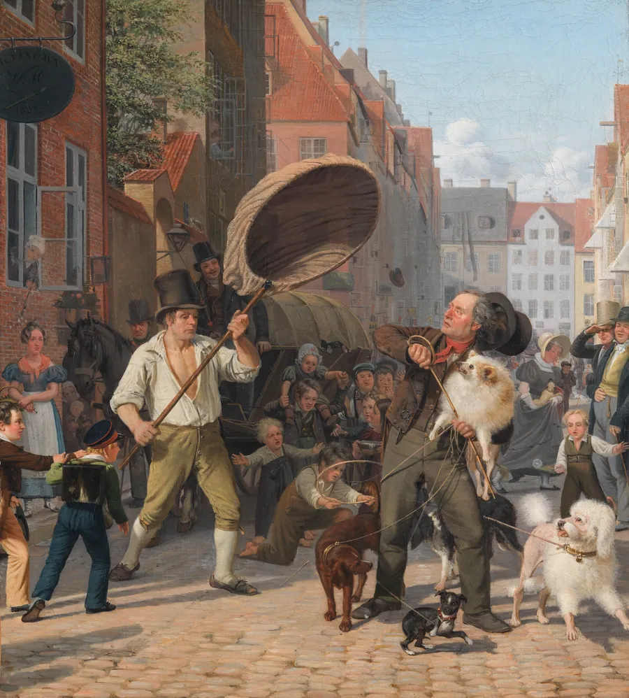 En gadescene i hundedagene by Wilhelm Marstrand