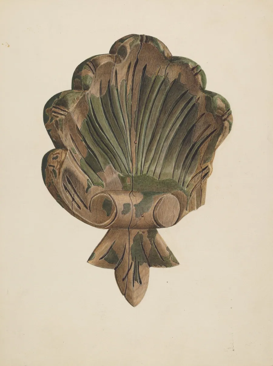 Wood Carving - Shell by Joseph Ficcadenti