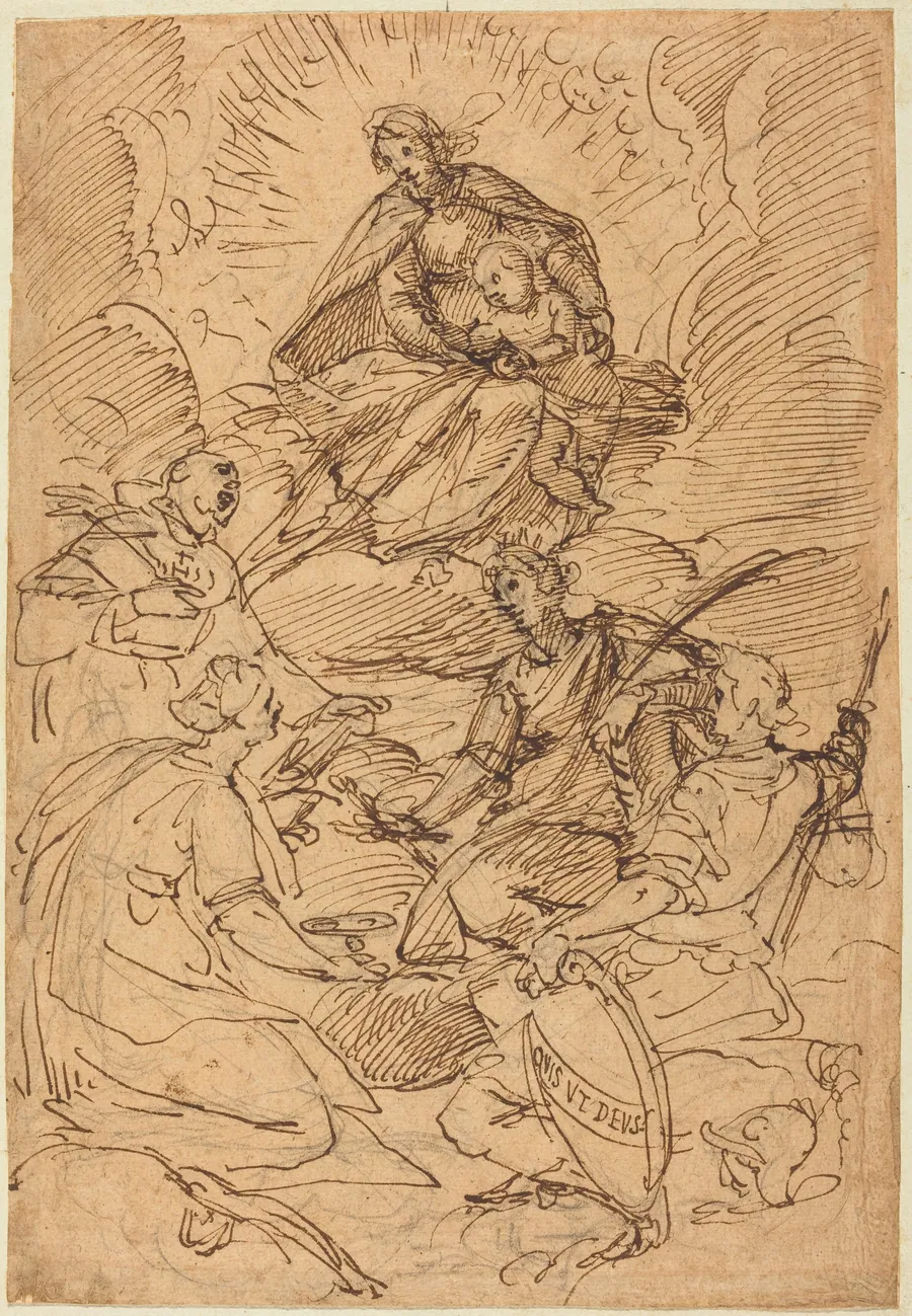 The Madonna and Child in Glory Adored by Saints by Giovanni Battista Paggi