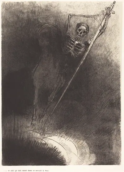 Et celui qui était monté dessus se nommait la Mort (And his name that sat on him was Death)