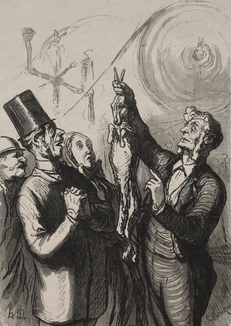 At the Universal Exhibition: The producer of felt hats. by Honoré Daumier