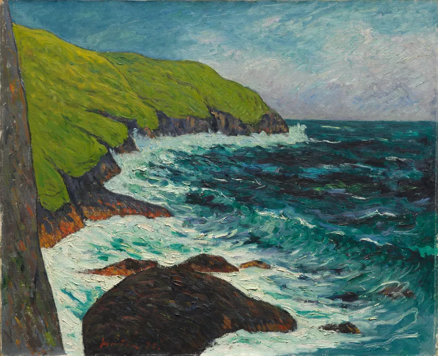 The Cliffs at Beg-ar-Fry, Saint-Jean-du-Doigt by Maxime Maufra